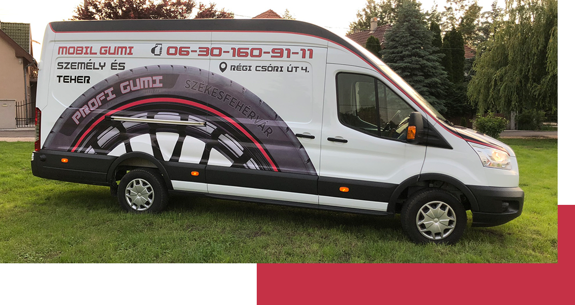 Mobil gumiszerelő autó